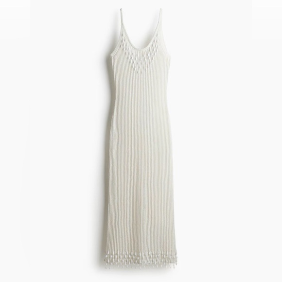 H&M Dresses & Skirts - H&M White Knit Embellished Dress